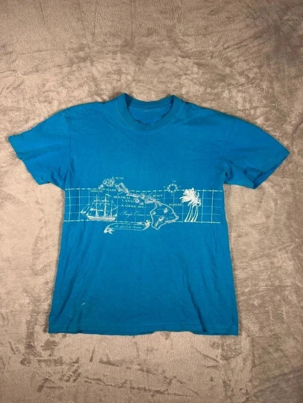 Vintage aop single stitch Hawaii graphic tee XL